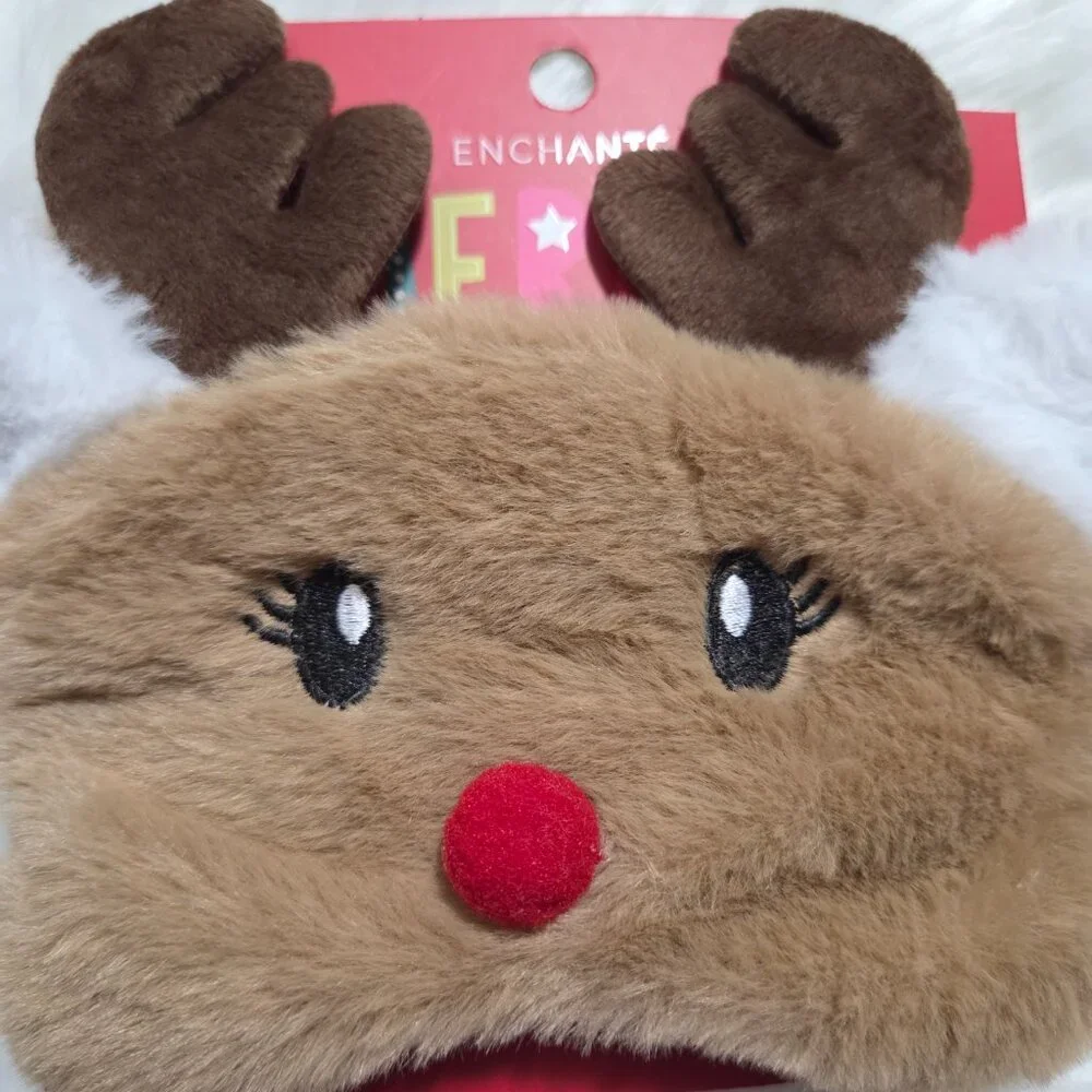 Plush Reindeer Sleep Mask